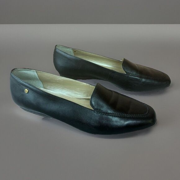 Etienne Aigner Freedom Women’s Black Leather Slip On Loafer Shoes Size 8M - Picture 1 of 8